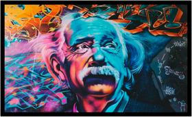 Quadro Decorativo Einstein Abstrato Física Laboratório Salas Casa Quartos Com Moldura RC000