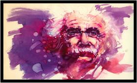 Quadro Decorativo Einstein Abstrato Física Laboratório Salas Casa Quartos Com Moldura RC011