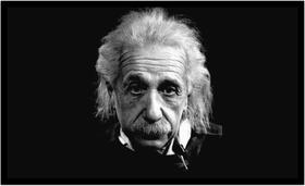 Quadro Decorativo Einstein Física Matemática Laboratório Salas Casa Quartos Com Moldura RC005