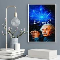 Quadro Decorativo Einstein- Fórmula 24x18cm - com vidro