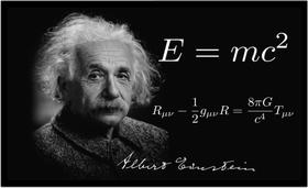 Quadro Decorativo Einstein Língua Física Matemática Laboratório Salas Casa Quartos Com Moldura RC009