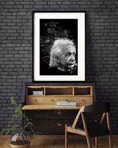 Quadro Decorativo Einstein P&B 60x48cm