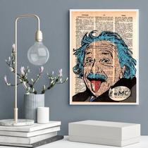 Quadro Decorativo Einstein- Pop Art 24X18Cm - Com Vidro