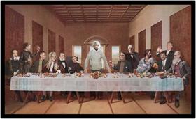 Quadro Decorativo Einstein Sátira Santa Ceia Celebridades Física Química Com Moldura RC002 Quadro Decorativo Einstein Sátira Santa Ceia Celebridades Física Química Com Moldura RC002