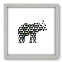Quadro Decorativo - Elefante - 33cm x 33cm - 298qdsb Quadro Decorativo - Elefante - 33cm x 33cm - 298qdsb