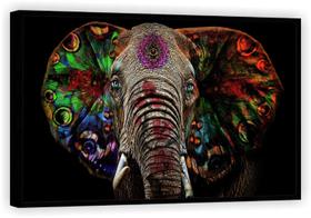 Quadro Decorativo Elefante Abstrato Animais Tela Canvas Premium Salas G01