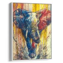 Quadro decorativo Elefante Colorido Desbravando o Horizonte Vibrante - Art Canvas