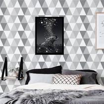 Quadro Decorativo Elefante com Estrelas 45x34cm