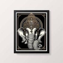 Quadro Decorativo Elefante Ganesha 24x18cm - com vidro Quadro Decorativo Elefante Ganesha 24x18cm - com vidro