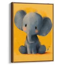 Quadro decorativo Elefante Infantil em Um Mundo Mágico - Art Canvas