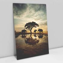 Quadro Decorativo Elefante na Selva em tela Canvas