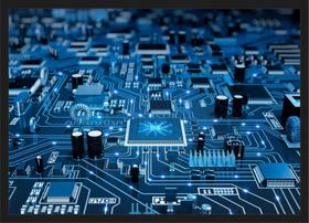 Quadro Decorativo Eletrônica Informática Empresas Decorações Com Moldura