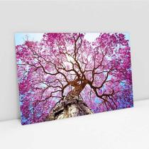 Quadro Decorativo Em Canvas Arvore Ipê Roxo Com Flores Roxas