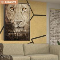 Quadro Decorativo Em Canvas Leão Motivacional Você É Seu Único Limite