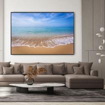 Quadro Decorativo Em Canvas Praia Mar Azul
