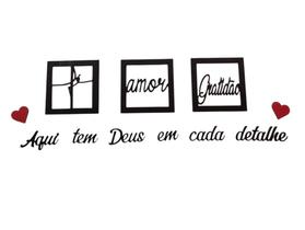 Quadro Decorativo em MDF Aqui Tem Deus em Cada Detalhe