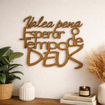 Quadro Decorativo em MDF Cru Frases Motivacionais Biblicas Religiosas Parede Sala Quarto Lar Cristão