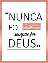 Quadro Decorativo em MDF Nunca Foi Sorte - Kit com 3 Quadro Decorativo em MDF Nunca Foi Sorte - Kit com 3