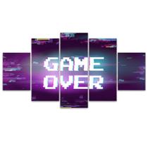 Quadro Decorativo em Mosaico MDF Game Over 115x60cm Quadro Decorativo em Mosaico MDF Game Over 115x60cm