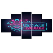 Quadro Decorativo em Mosaico MDF Game Zone 115x60cm Quadro Decorativo em Mosaico MDF Game Zone 115x60cm