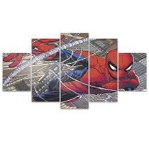 Quadro Decorativo em Mosaico MDF Homem Aranha 115x60cm