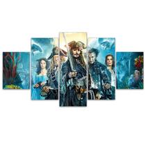 Quadro Decorativo em Mosaico MDF Piratas do Caribe 115x60cm Quadro Decorativo em Mosaico MDF Piratas do Caribe 115x60cm