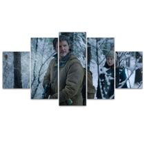 Quadro Decorativo em Mosaico MDF Série The Last of Us Joel e Ellie Neve