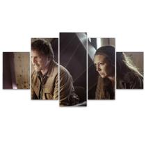 Quadro Decorativo em Mosaico MDF Série The Last of Us Joel e Tess