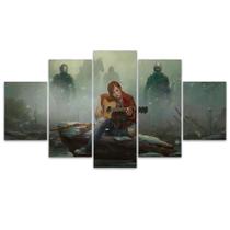 Quadro Decorativo em Mosaico MDF The Last of Us Ellie Soldados