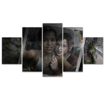 Quadro Decorativo em Mosaico MDF The Last of Us Riley e Ellie
