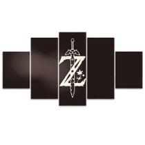 Quadro Decorativo em Mosaico MDF Zelda Logo 115x60cm