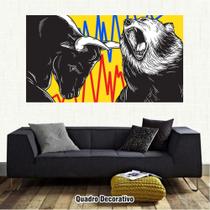 Quadro Decorativo Em Tecido 30x60 Touro de Wall Street 004 Quadro Decorativo Em Tecido 30x60 Touro de Wall Street 004