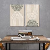 Quadro Decorativo em Tela Dupla 60x40cm Minimalista Vintage para Sala Recepção Escritório Quarto Quadro Decorativo em Tela Dupla 60x40cm Minimalista Vintage para Sala Recepção Escritório Quarto