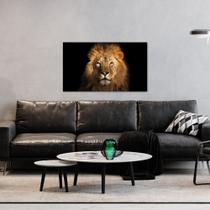 Quadro Decorativo em Tela Leão 100x60cm para Sala Recepção Escritório Quarto