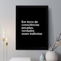 Quadro Decorativo Em Terra de Consciências Pesadas 33x24cm