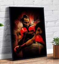 Quadro Decorativo Emoldurado Desenho Mike Tyson Lutador De Boxe - Tribos