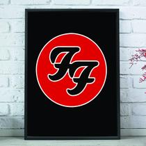 Quadro Decorativo Emoldurado Foo Fighters Musica Rock Para sala quarto