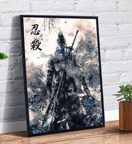 Quadro Decorativo Emoldurado Gamer Sekiro Desenho Arte Jogo