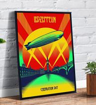 Quadro Decorativo Emoldurado Led Zeppelin Capa De Disco Rock Art - Tribos