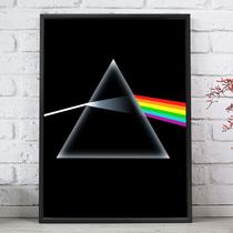 Quadro Decorativo Emoldurado Logo Famosa Pink Floyd Para sala quarto