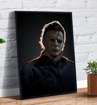 Quadro Decorativo Emoldurado Michael Myers Pintura Arte Terror