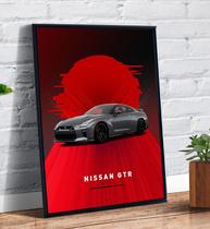 Quadro Decorativo Emoldurado Nissan Gtr R35 2020 Carro Desenho