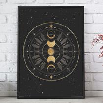 Quadro Decorativo Emoldurado Planeta Astronomia Para sala quarto