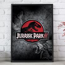 Quadro Decorativo Emoldurado Poster Filme Jurassic Park Para sala quarto