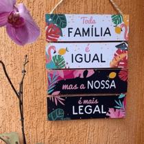 Quadro decorativo Enfeite Plaquinha Quadro Decorativo Frase mdf com corda