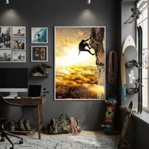 Quadro Decorativo Escalada Radical-70x50cm Mold Preta