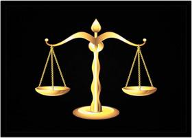 Quadro Decorativo Escritórios De Advocacia Advogados Balança Da Justiça Com Moldura RC030 - Vital Printer