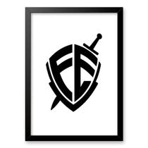 Quadro Decorativo Escudo Fé 24x18cm