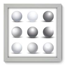 Quadro Decorativo - Esferas - 22cm x 22cm - 154qnaab
