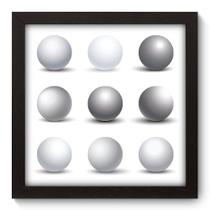 Quadro Decorativo - Esferas - 22cm x 22cm - 154qnaap